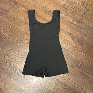 black low back romper